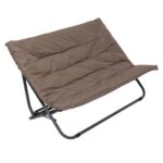 VESTIAMO CASA GIARDINO - Set da giardino 4 pezzi con Struttura in Acciaio Antracite, Tavolino con top in vetro e cuscini Tortora - immagine 4
