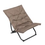 VESTIAMO CASA GIARDINO - Set da giardino 4 pezzi con Struttura in Acciaio Antracite, Tavolino con top in vetro e cuscini Tortora - immagine 5