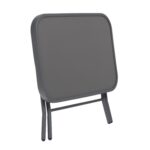 VESTIAMO CASA GIARDINO - Set da giardino 4 pezzi con Struttura in Acciaio Antracite, Tavolino con top in vetro e cuscini Tortora - immagine 8