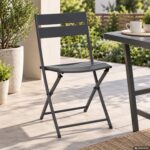 VESTIAMO CASA GIARDINO - Sedia Pieghevole in Acciaio Grigia h81x52x46 cm - immagine 2