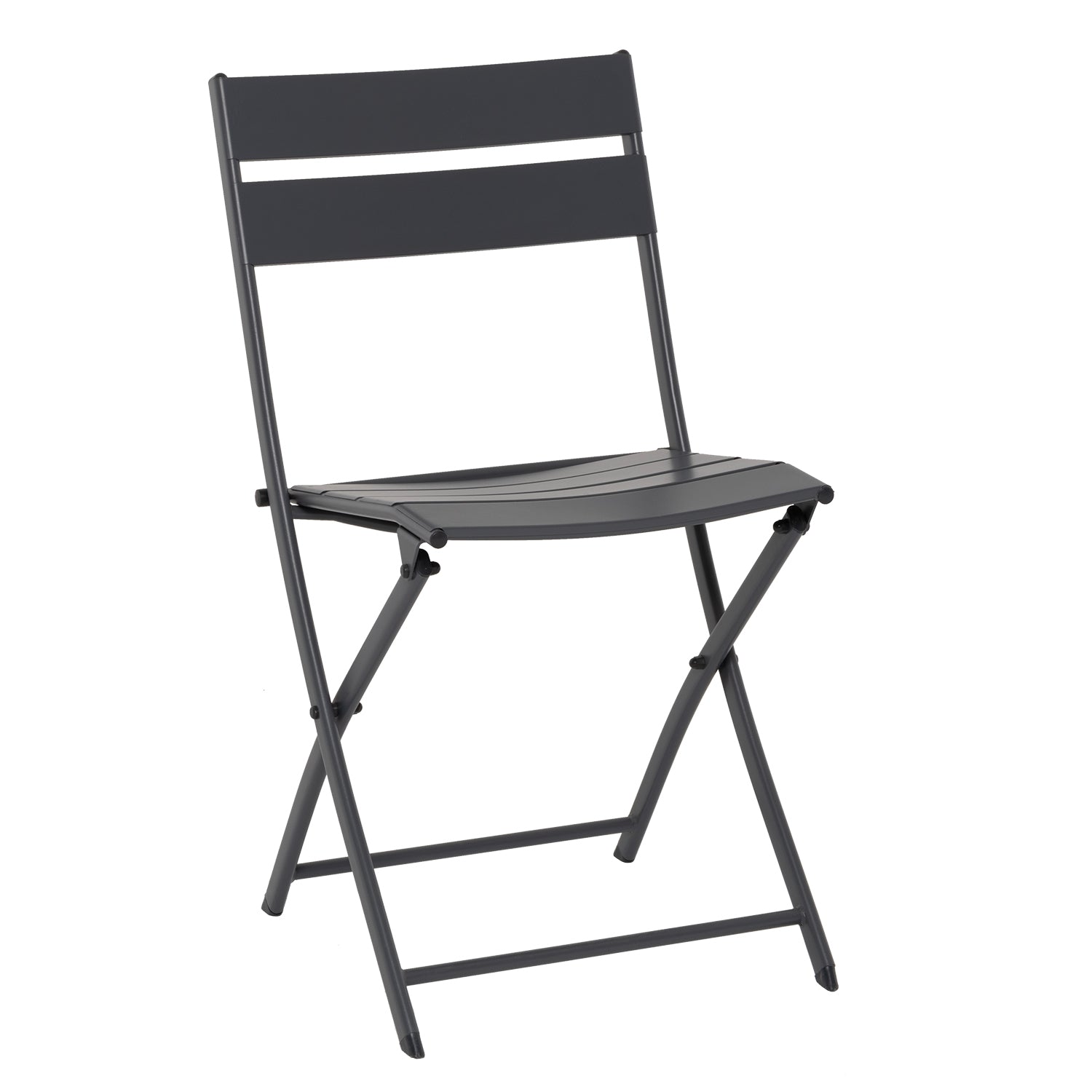 798130_1.jpg VESTIAMO CASA GIARDINO - Sedia Pieghevole in Acciaio Grigia h81x52x46 cm - immagine 1