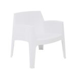 VESTIAMO CASA GIARDINO - Poltrona da giardino in Polipropilene Bianca con Protezione UV - h74x54,8x48 cm