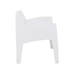 VESTIAMO CASA GIARDINO - Poltrona da giardino in Polipropilene Bianca con Protezione UV - h74x54,8x48 cm - immagine 2