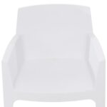 VESTIAMO CASA GIARDINO - Poltrona da giardino in Polipropilene Bianca con Protezione UV - h74x54,8x48 cm - immagine 5