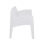 VESTIAMO CASA GIARDINO - Panchina da giardino in Polipropilene Bianca con Protezione UV - h74x136,6x69,5 cm - immagine 3