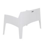 VESTIAMO CASA GIARDINO - Panchina da giardino in Polipropilene Bianca con Protezione UV - h74x136,6x69,5 cm - immagine 4