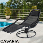 Lettino relax  a dondolo Eve antracite - immagine 2