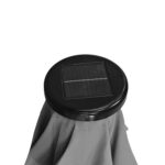 VESTIAMO CASA GIARDINO - Ombrellone da giardino con 32 LED e Pannello Solare Grigio diametro 3 metri - immagine 4