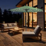VESTIAMO CASA GIARDINO - Ombrellone da giardino con 32 LED e Pannello Solare Verde diametro 3 metri - immagine 2