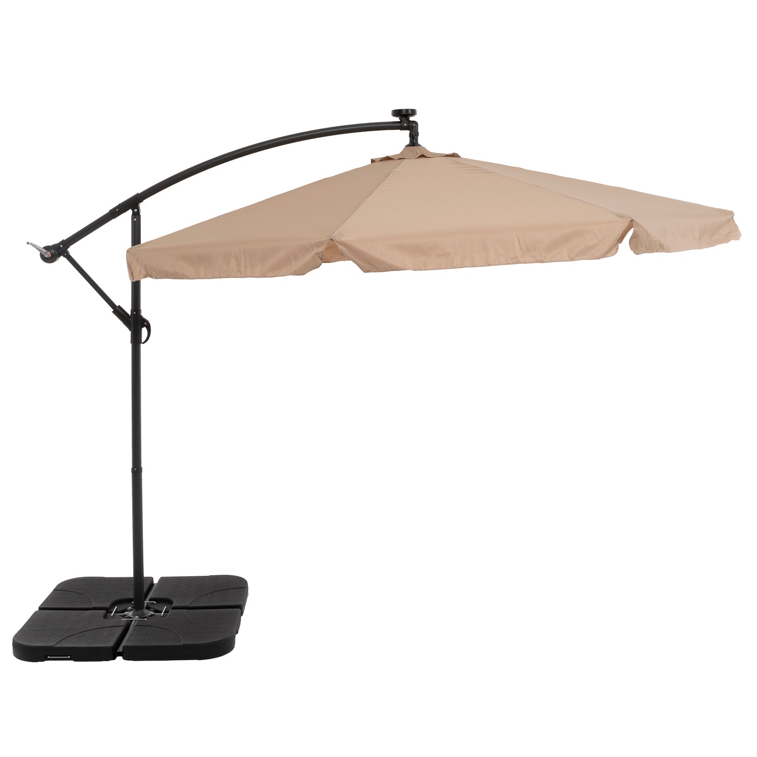 800522_1.jpg VESTIAMO CASA GIARDINO - Ombrellone da giardino Decentrato con 32 LED e Pannello Solare Camel diametro 3 metri - immagine 1