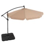 VESTIAMO CASA GIARDINO - Ombrellone da giardino Decentrato con 32 LED e Pannello Solare Camel diametro 3 metri - immagine 3