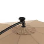 VESTIAMO CASA GIARDINO - Ombrellone da giardino Decentrato con 32 LED e Pannello Solare Camel diametro 3 metri - immagine 8