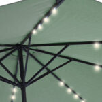 VESTIAMO CASA GIARDINO - Ombrellone da giardino Decentrato con 32 LED e Pannello Solare Verde diametro 3 metri - immagine 3