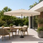 VESTIAMO CASA GIARDINO - Ombrellone da Giardino &Egrave;cru con Carrucola 3x3 metri - immagine 2