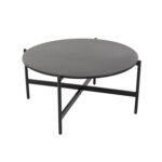 VESTIAMO CASA GIARDINO - Set da giardino 5 pezzi struttura in acciaio e top tavolini in metallo con cuscini Grigio Scuro - immagine 3