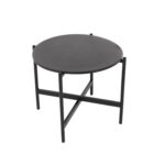VESTIAMO CASA GIARDINO - Set da giardino 5 pezzi struttura in acciaio e top tavolini in metallo con cuscini Grigio Scuro - immagine 4