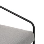 VESTIAMO CASA GIARDINO - Set da giardino 5 pezzi struttura in acciaio e top tavolini in metallo con cuscini Grigio Scuro - immagine 6