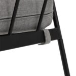 VESTIAMO CASA GIARDINO - Set da giardino 5 pezzi struttura in acciaio e top tavolini in metallo con cuscini Grigio Scuro - immagine 7