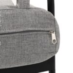 VESTIAMO CASA GIARDINO - Set da giardino 5 pezzi struttura in acciaio e top tavolini in metallo con cuscini Grigio Scuro - immagine 8
