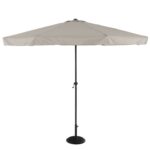 VESTIAMO CASA GIARDINO - Ombrellone da giardino Grigio con falda e carrucola diametro 3 metri