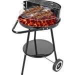 GUSTO CASA - Barbecue Tondo Nero con ruote - h71x44x55 cm - immagine 2