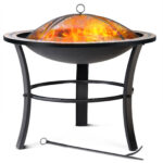 Braciere da giardino Fuego nero motivo a mosaico Ø76cm