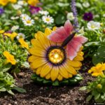 DICTROLUX - Lampada Solare LED Decorativa da Giardino Fiori h13 cm - immagine 2