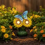 DICTROLUX - Lampada Solare LED Decorativa da Giardino Fiori Luce Calda h30 cm - immagine 2