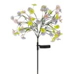 DICTROLUX - Lampada Solare LED Multicolor Decorativa Fiori h74 cm