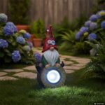 DICTROLUX - Lampada Solare Led Decorativa da Giardino Gnomo Luce Fredda h27 cm - immagine 2