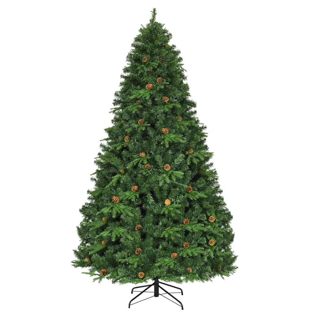 866a37350bca4c6007e1ec6dcd3ecdd6464fff81.jpg Albero di Natale 240 cm con 600 LED e 81 pigne