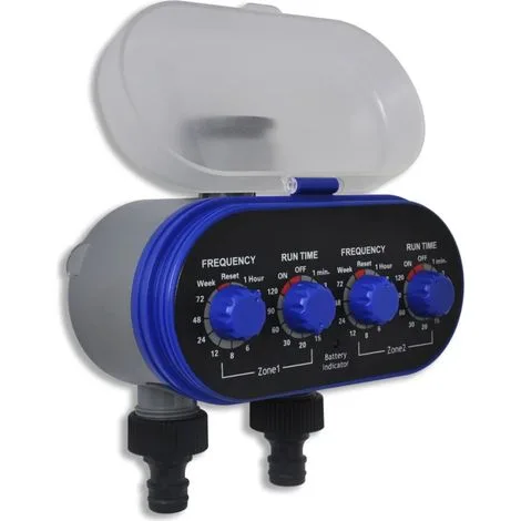 vidaXL Timer Irrigazione Elettronico Automatico da Giardino 2 Prese
