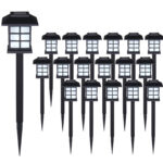 Luce solare LED set di 18 nero