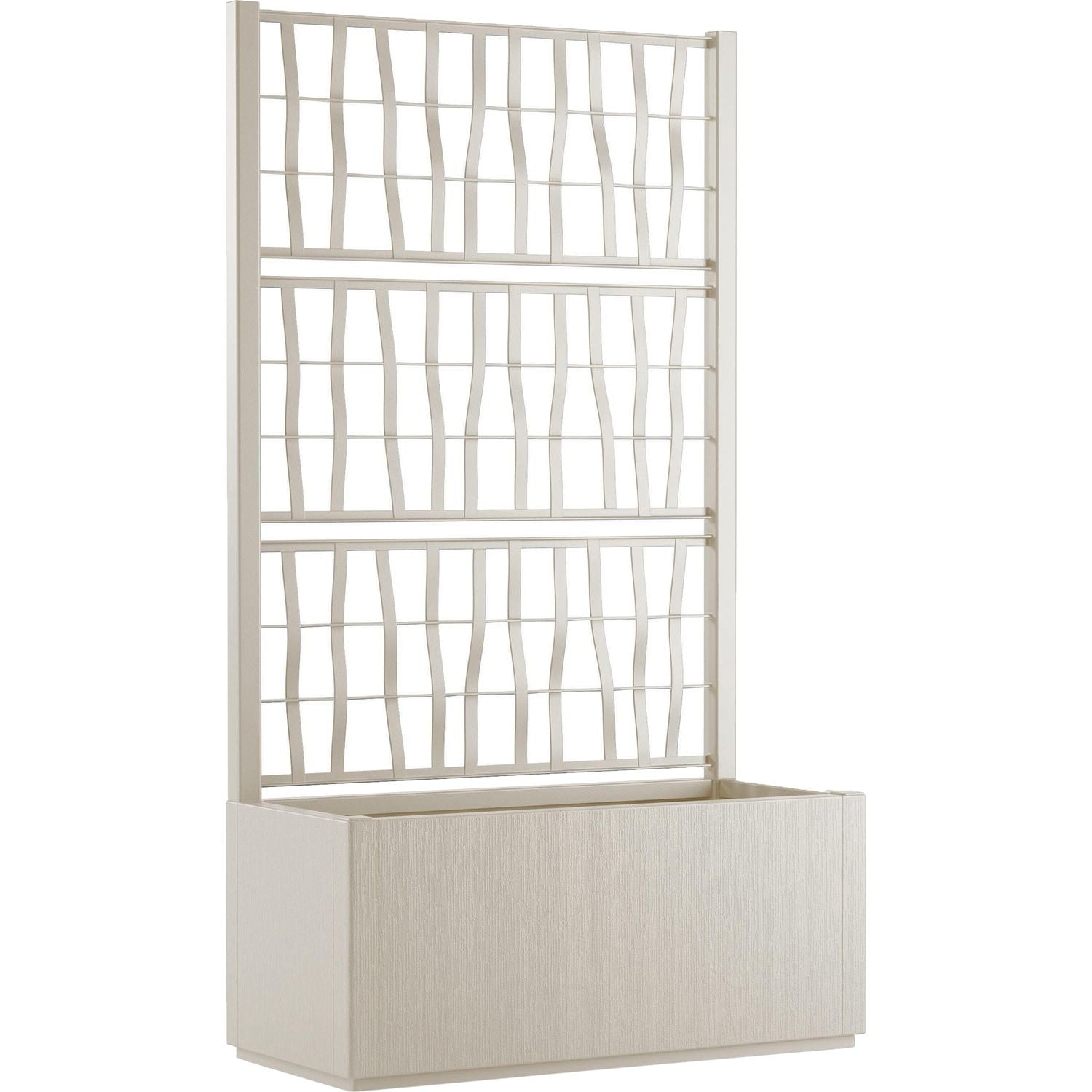 907269_07b02904-8c89-4c42-ba6d-65c8f61b95d7.jpg STEFANPLAST - Fioriera Rettangolare con spalliera Linea Ethica Gesso - h140x80x36 cm - immagine 1
