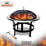 Braciere da giardino rotonda in acciaio inox Ø75cm - immagine 3