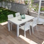 TOOMAX - Tavolo da giardino Davide Bianco Effetto Legno - h74x147x88 cm - immagine 3
