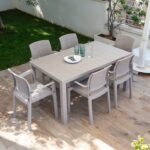 TOOMAX - Tavolo da giardino Davide Grigio Tortora - h74x147x88 cm - immagine 3