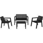 TOOMAX - Set da giardino Riviera 4 posti Antracite