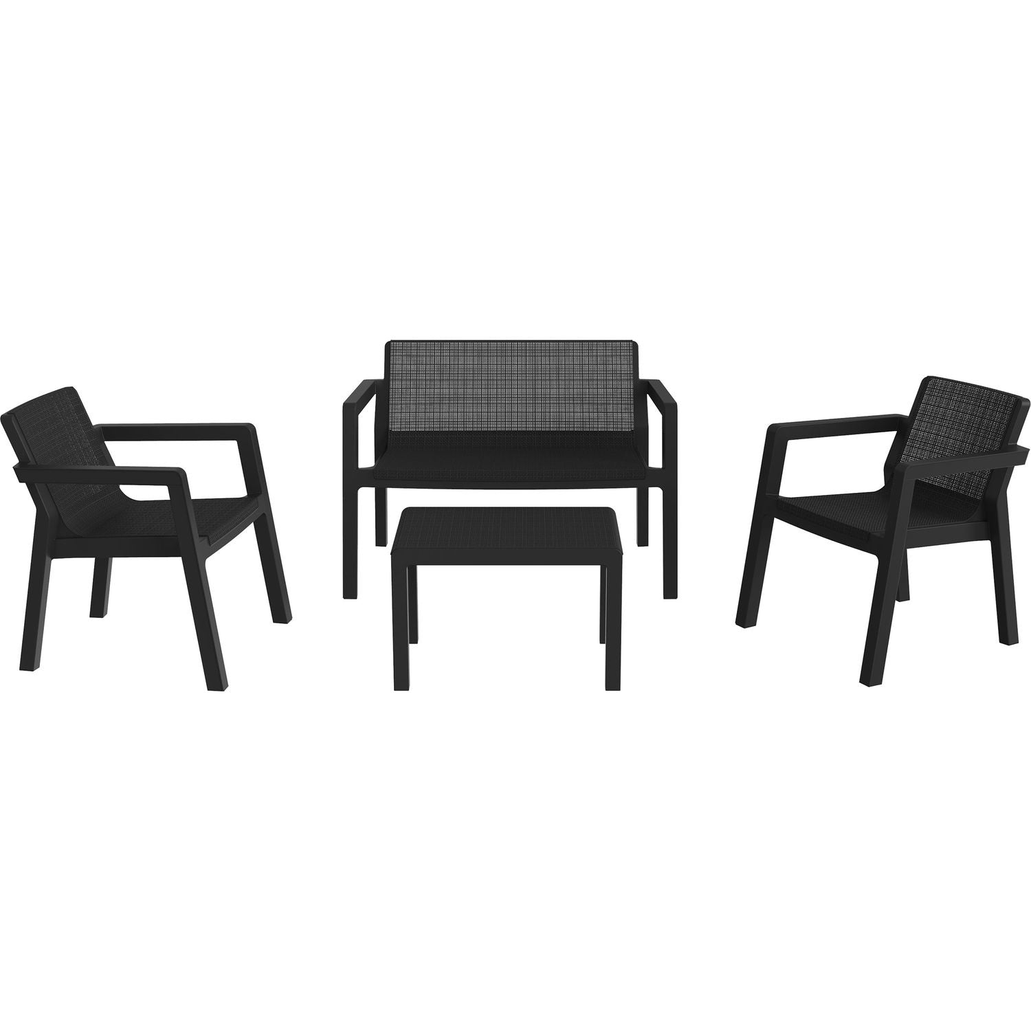 937191A.jpg TOOMAX - Set da giardino Riviera 4 posti Antracite - immagine 1