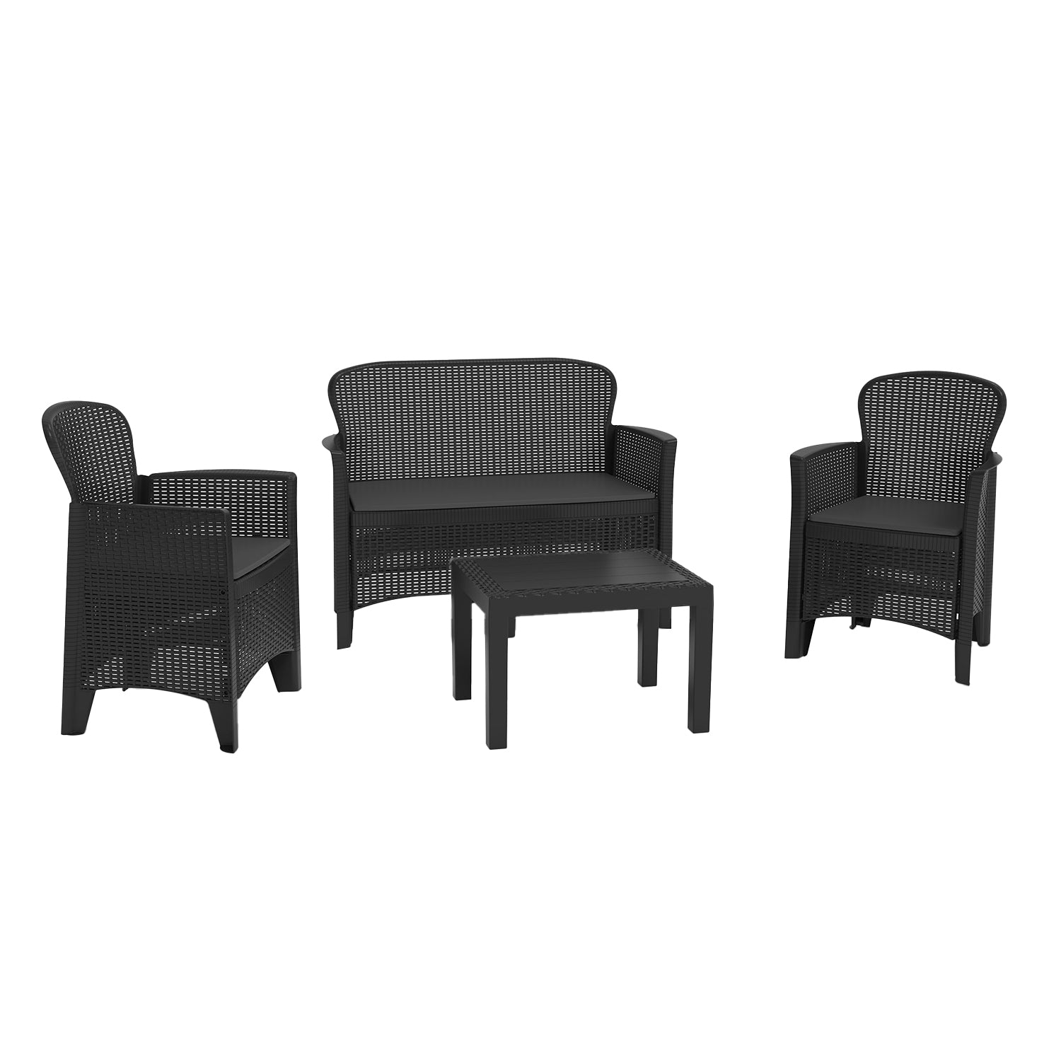 961026-01.jpg PROGARDEN - Set da giardino Jungle Antracite Linea Rattan - immagine 1