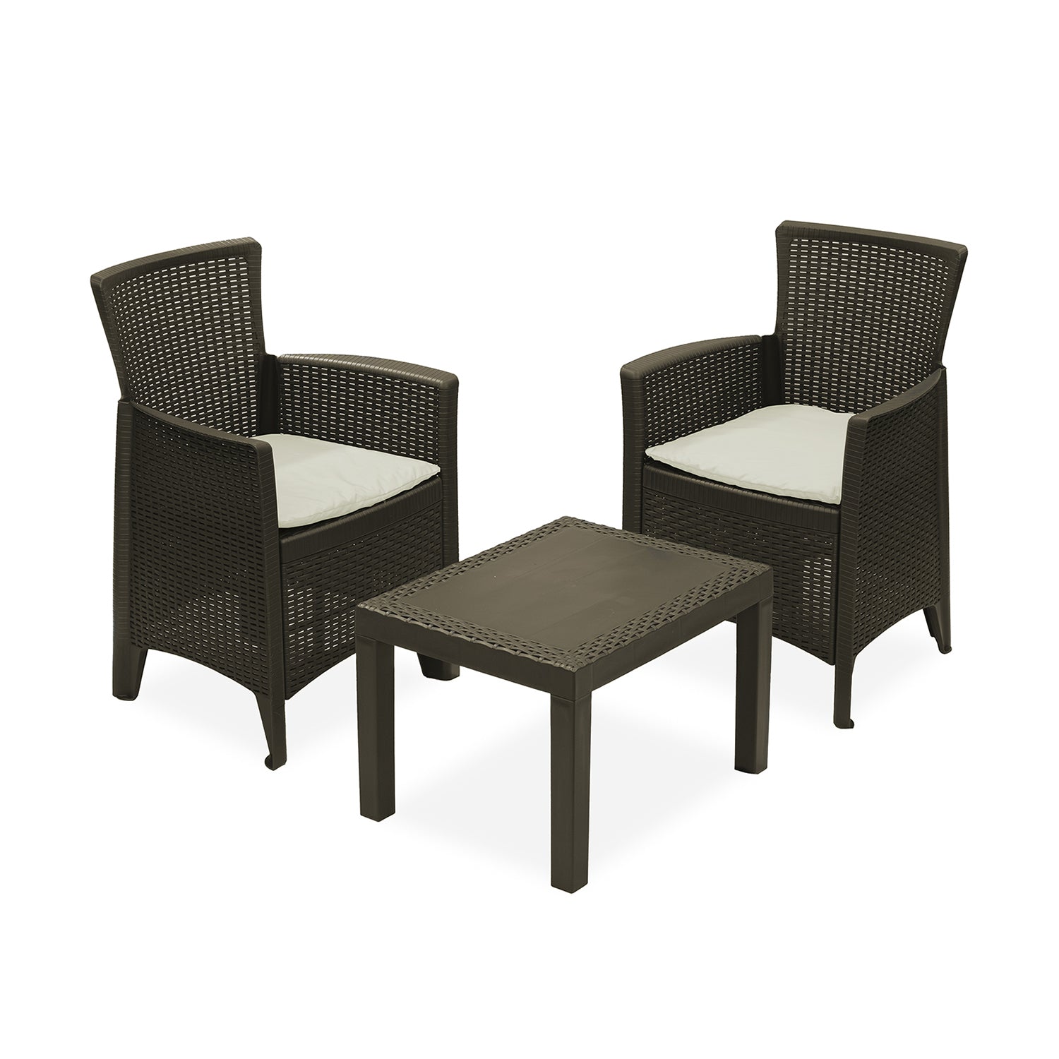 961051B-01_2ff5a0aa-be22-4e85-9c5f-f7c9fb5a495c.jpg PROGARDEN - Set da giardino Forest 3 Pezzi Marrone Linea Rattan - immagine 1