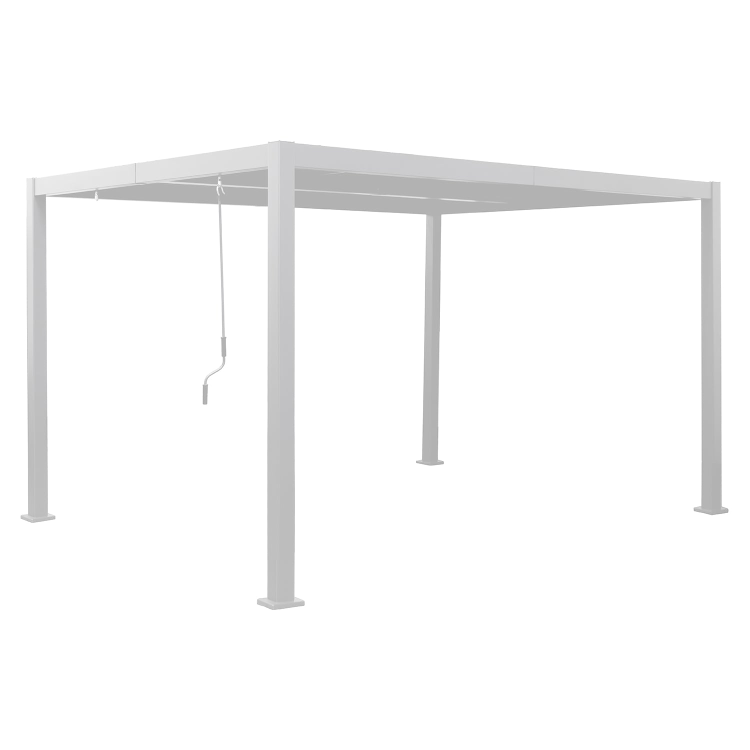 978291.jpg Pergola Sirio in alluminio bianco con alette regolabili, 3 × 4 metri
