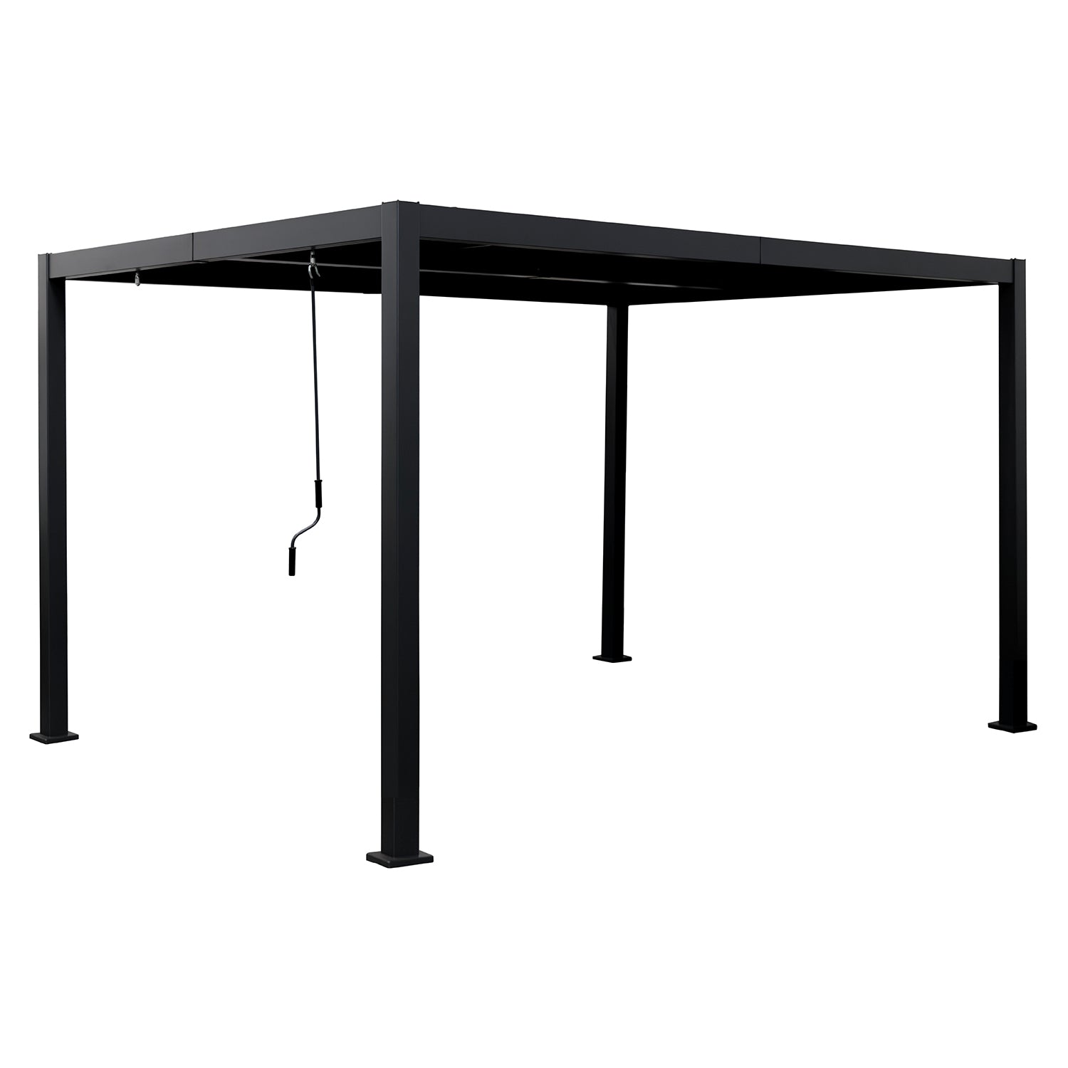 978291A.jpg Pergola Sirio in alluminio grigio con alette regolabili, 3 × 4 metri