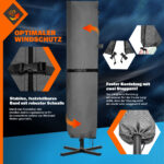 Copertura ombrellone antracite Ø 350cm - immagine 3