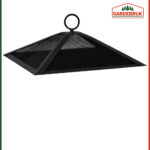 Braciere da giardino nero quadrato parascintille 45x45cm - immagine 4