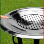 Braciere da giardino rotonda in acciaio inox Ø75cm - immagine 4