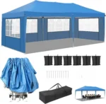 3 X 6 m Gazebo pop-up impermeabile Tende per padiglione all'aperto Tenda a baldacchino antipioggia su quattro lati 420D in tessuto Oxford per matrimonio