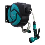 Avvolgitubo Retrattile Durhand 10m, Sistema di Avvolgimento Automatico con Blocco 28X14X34 cm