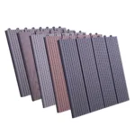 WOLTU Set di 22 Pezzi 30x30cm Piastrelle per Pavimenti da Giardino in WPC Composito Effetto Legno con Sistema a Incastro