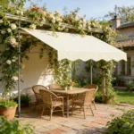 Tenda da Sole Retrattile Manuale con Manovella per Balcone | Tenda da Sole per Patio Senza Foratura | Tenda da Sole Telescopica per Balcone (150/200/250/350 cm)
